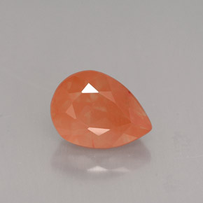 1.98캐럿 천연 허니 오렌지 안데신 라브라도라이트, 배 모양, 9.6×7 mm, VVS