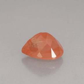1.98캐럿 천연 허니 오렌지 안데신 라브라도라이트, 배 모양, 9.6×7 mm, VVS