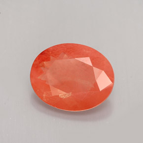 2.47캐럿 천연 허니 레드 안데신 라브라도라이트, 타원형 컷, 11×8.8 mm, VVS