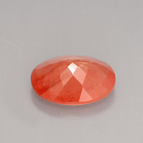 2.47캐럿 천연 허니 레드 안데신 라브라도라이트, 타원형 컷, 11×8.8 mm, VVS