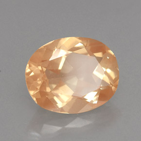 2.44캐럿 천연 샴페인 안데신 라브라도라이트, 타원형 컷, 10.2×8.3 mm, VVS-VS