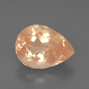 2.68캐럿 천연 허니 오렌지 안데신 라브라도라이트, 배 모양, 11.1×8.1 mm, VS