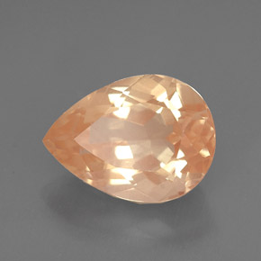 2.68캐럿 천연 허니 오렌지 안데신 라브라도라이트, 배 모양, 11.1×8.1 mm, VS