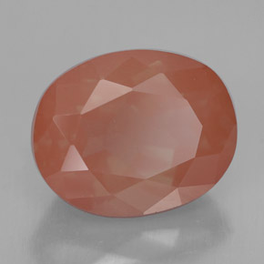 3.10캐럿 천연 허니 오렌지 안데신 라브라도라이트, 타원형 컷, 10.3×8.2 mm, VVS