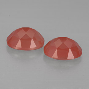 캐럿 천연 허니 레드 안데신 라브라도라이트 보석, 타원형 컷, 8.2×6.2 mm, VS