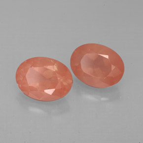 캐럿 천연 허니 레드 안데신 라브라도라이트 보석, 타원형 컷, 7.9×6 mm, VS