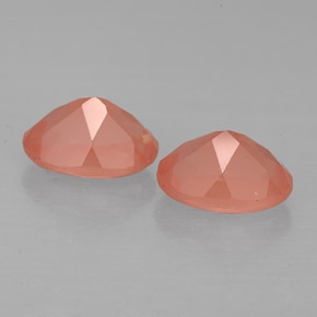 캐럿 천연 허니 레드 안데신 라브라도라이트 보석, 타원형 컷, 7.9×6 mm, VS