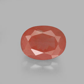1.40캐럿 천연 허니 레드 안데신 라브라도라이트, 타원형 컷, 8.3×6.3 mm, VS