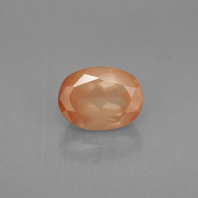 1.61캐럿 천연 허니 레드 안데신 라브라도라이트, 타원형 컷, 8.3×6.3 mm, VS