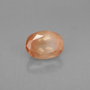 1.61캐럿 천연 허니 레드 안데신 라브라도라이트, 타원형 컷, 8.3×6.3 mm, VS