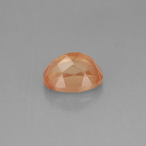 1.61캐럿 천연 허니 레드 안데신 라브라도라이트, 타원형 컷, 8.3×6.3 mm, VS
