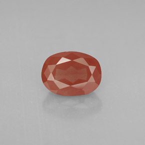 1.33캐럿 천연 허니 레드 안데신 라브라도라이트, 타원형 컷, 8.3×6.2 mm, VS