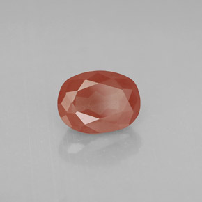 1.33캐럿 천연 허니 레드 안데신 라브라도라이트, 타원형 컷, 8.3×6.2 mm, VS