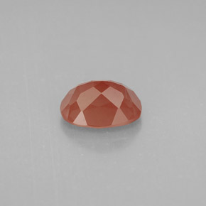 1.33캐럿 천연 허니 레드 안데신 라브라도라이트, 타원형 컷, 8.3×6.2 mm, VS