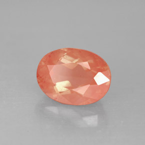 1.96캐럿 천연 허니 레드 안데신 라브라도라이트, 타원형 컷, 9.1×7 mm, VS