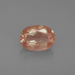 1.23캐럿 천연 허니 레드 안데신 라브라도라이트, 타원형 컷, 8.3×6.2 mm, VS