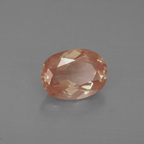 1.23캐럿 천연 허니 레드 안데신 라브라도라이트, 타원형 컷, 8.3×6.2 mm, VS