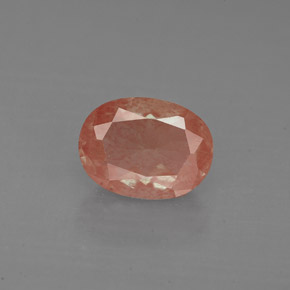 1.18캐럿 천연 허니 레드 안데신 래브라도라이트, 타원형 컷, VS