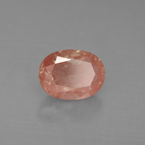 1.18캐럿 천연 허니 레드 안데신 래브라도라이트, 타원형 컷, VS