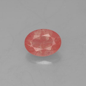 1.13캐럿 천연 허니 레드 안데신 라브라도라이트, 투명한, 8×6.1 mm, 투명/반투명