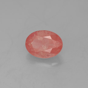 1.13캐럿 천연 허니 레드 안데신 라브라도라이트, 투명한, 8×6.1 mm, 투명/반투명