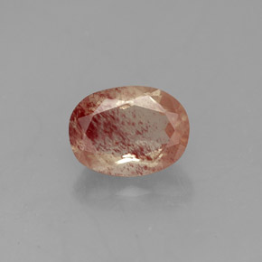 1.36캐럿 천연 허니 레드 안데신 라브라도라이트, 투명한, 8.3×6.2 mm, 투명/반투명