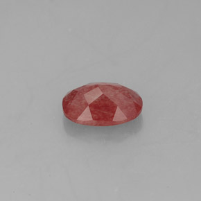 0.82캐럿 천연 허니 레드 안데신 라브라도라이트, 투명한, 7.4×5.3 mm, 투명/반투명