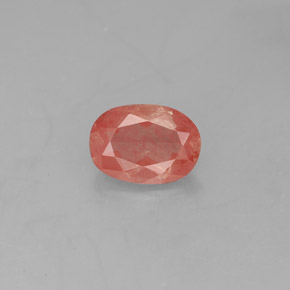 0.79캐럿 천연 허니 레드 안데신 라브라도라이트, 투명한, 7.4×5.3 mm, 투명/반투명