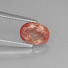 1.18캐럿 천연 허니 레드 안데신 래브라도라이트, 투명한, 투명/반투명