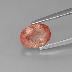 1.18캐럿 천연 허니 레드 안데신 래브라도라이트, 투명한, 투명/반투명