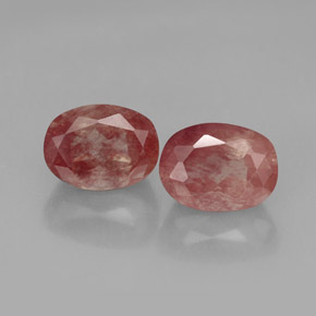 캐럿 천연 허니 레드 안데신 라브라도라이트 보석, 투명한, 8.2×6.1 mm, 투명/반투명