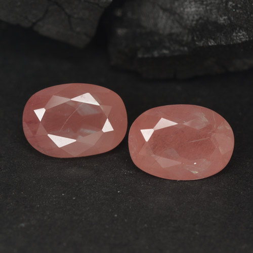 1.90캐럿 천연 옅은 붉은 오렌지 안데신 래브라도라이트 보석, 타원형 컷, VVS-VS