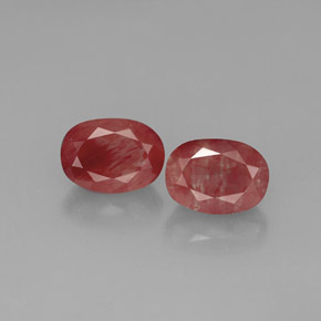 캐럿 천연 허니 레드 안데신 라브라도라이트 보석, 투명한, 7.4×5.3 mm, 투명/반투명
