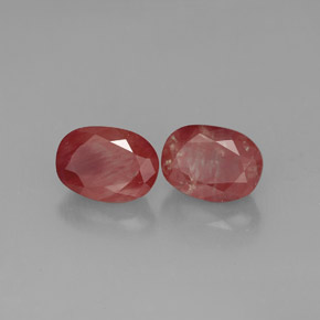 캐럿 천연 허니 레드 안데신 라브라도라이트 보석, 투명한, 7.4×5.3 mm, 투명/반투명