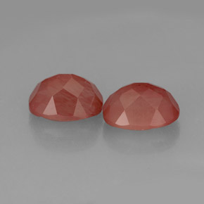 캐럿 천연 허니 레드 안데신 라브라도라이트 보석, 타원형 컷, 8.3×6.2 mm, 투명한