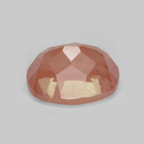 1.64캐럿 천연 붉은 오렌지 안데신 래브라도라이트, 타원형 컷, VVS-VS