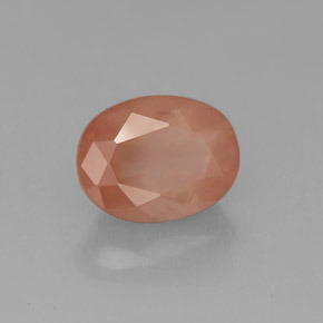 2.05캐럿 천연 허니 레드 안데신 라브라도라이트, 타원형 컷, 9.2×7.1 mm, 투명한