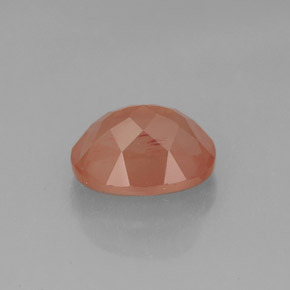 2.05캐럿 천연 허니 레드 안데신 라브라도라이트, 타원형 컷, 9.2×7.1 mm, 투명한