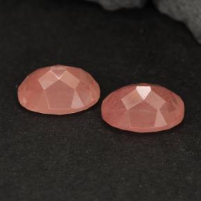 1.91캐럿 천연 옅은 붉은 오렌지 안데신 라브라도라이트 보석, 타원형 컷, 7.4×5.4 mm, VVS-VS
