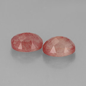 캐럿 천연 허니 레드 안데신 라브라도라이트 보석, 투명한, 7×5.2 mm, 투명/반투명