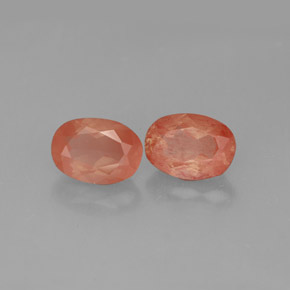 캐럿 천연 허니 레드 안데신 라브라도라이트 보석, 투명한, 7.1×5.2 mm, 투명/반투명