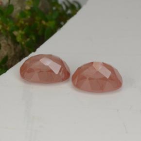 2.77캐럿 천연 허니 레드 안데신 라브라도라이트 보석, 타원형 컷, 8.2×6.2 mm, 투명한