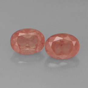 캐럿 천연 허니 레드 안데신 래브라도라이트 보석, 타원형 컷, 투명한