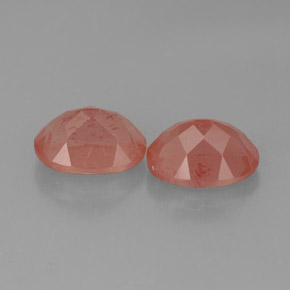 캐럿 천연 허니 레드 안데신 래브라도라이트 보석, 타원형 컷, 투명한