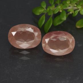 2.52캐럿 천연 허니 레드 안데신 라브라도라이트 보석, 타원형 컷, 8.2×6.1 mm, 투명한