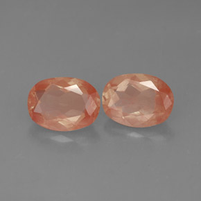 캐럿 천연 허니 레드 안데신 라브라도라이트 보석, 타원형 컷, 8.2×6.1 mm, 투명한