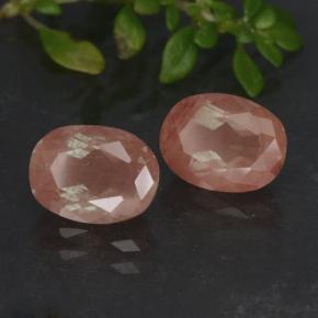 2.81캐럿 천연 허니 레드 안데신 라브라도라이트 보석, 타원형 컷, 8.3×6.2 mm, 투명한