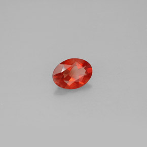 0.79캐럿 천연 허니 오렌지 안데신 라브라도라이트, 타원형 컷, 7.9×5.8 mm, VVS-VS