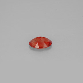 0.79캐럿 천연 허니 오렌지 안데신 라브라도라이트, 타원형 컷, 7.9×5.8 mm, VVS-VS