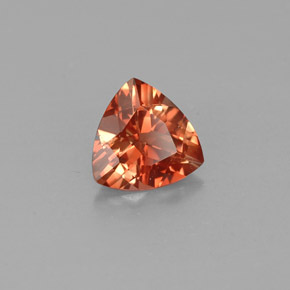 0.97캐럿 천연 허니 오렌지 안데신 라브라도라이트, 트릴리언, 7.3×7.2 mm, VVS-VS